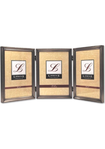 Frames Kalay 5 x 7 Açılabilir Triple Fotoğraf Çerçevesi – Boncuk Sınır Tasarım