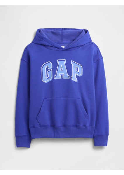 Erkek Çocuk Mavi Relaxed Gap Logo Sweatshirt