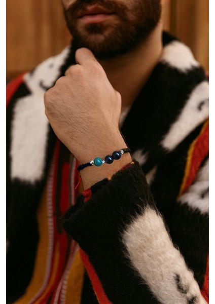 Siyah Makrome Bileklik – Oniks & Malakit Detaylı - El Yapımı Ayarlanabilir fiyatları