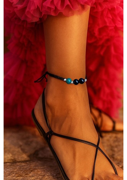 Siyah Makrome Bileklik – Oniks & Malakit Detaylı - El Yapımı Ayarlanabilir modelleri