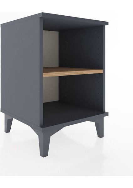 Hyperion Komodin Tek Raflı 44X44X64 Antrasit-Çam fiyatları