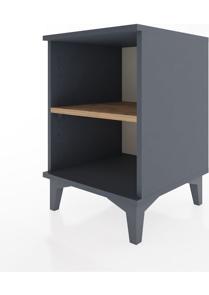 Hyperion Komodin Tek Raflı 44X44X64 Antrasit-Çam modelleri
