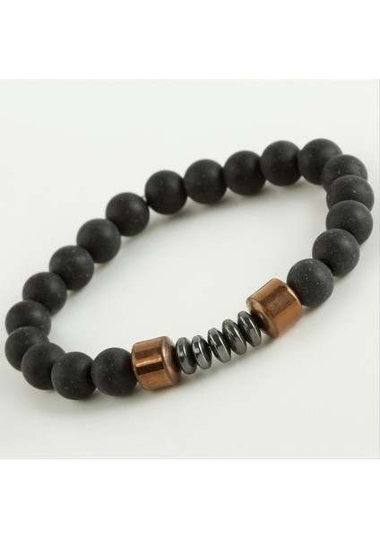 Hematit & Mat Onix Doğaltaş Bileklik