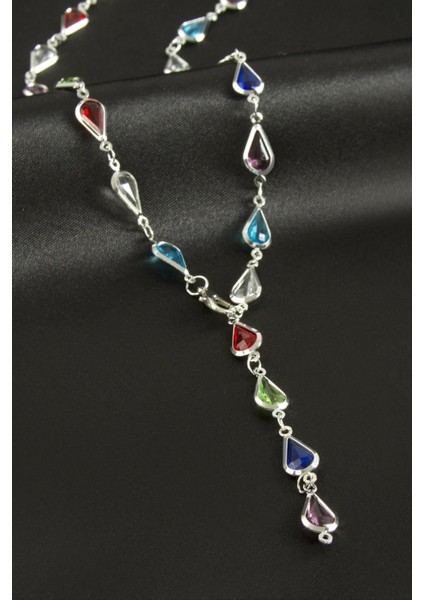 Damla Zirkon Taşlı Çelik Y Kolye fiyatları