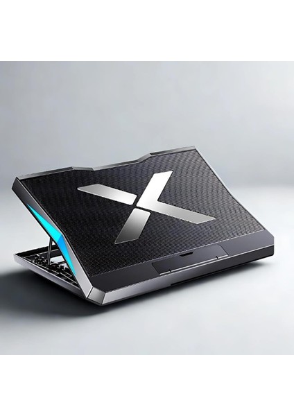 Yükseklik Ayarlı LED Işıklı Turbo 6 Fanlı Laptop Soğutucu Laptop