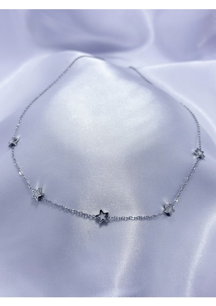 Işıltılı Beyaz Yıldız Kolye modelleri