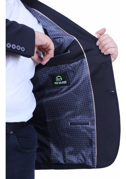 Mocgrande Erkek Büyük Beden 4 Drop Blazer Zaha Ceket 500603 Lacıvert indirimleri