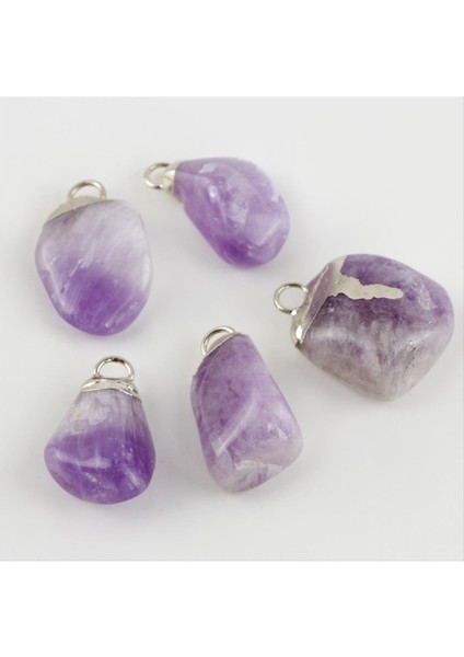 Amatist Doğaltaş Kolye Ucu