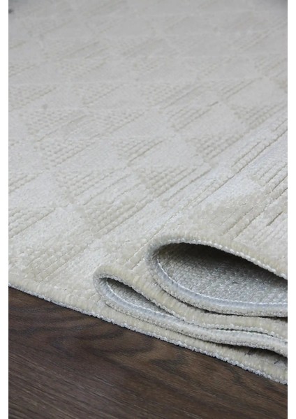 Jaen Modern Krem Yıkanabilir Polyester,pamuk Makine Halısı indirimleri