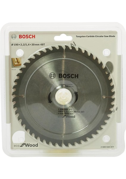 Eco For Wood Daire Testere Bıçağı, 190 * 30 Mm, 48 Diş