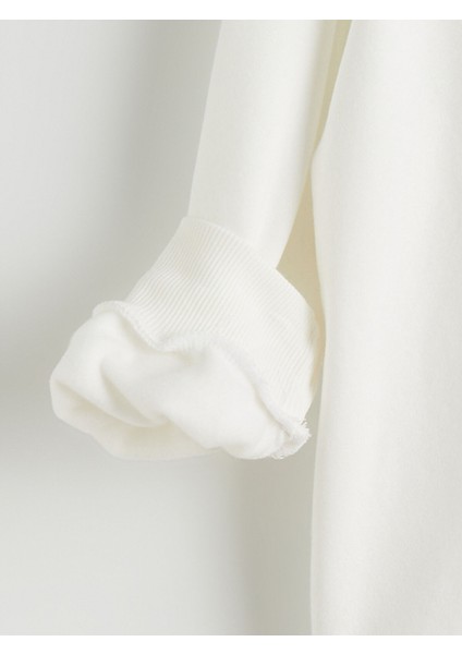Yeni Sezon Bisiklet Yaka Fiyonk Baskılı Kız Çocuk Sweatshirt fırsatları