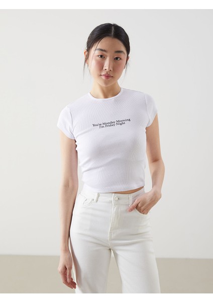 Yeni Sezon Bisiklet Yaka Slogan Baskılı Kadın Body fiyatları