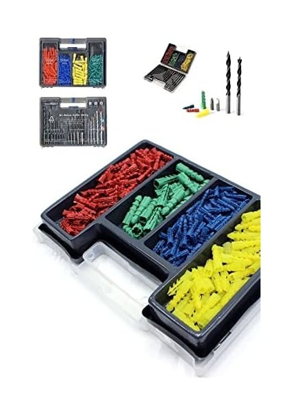 Ucu Seti Takımı 300 Parça Dübel Seti Taşıma Çantalı Set fiyatları