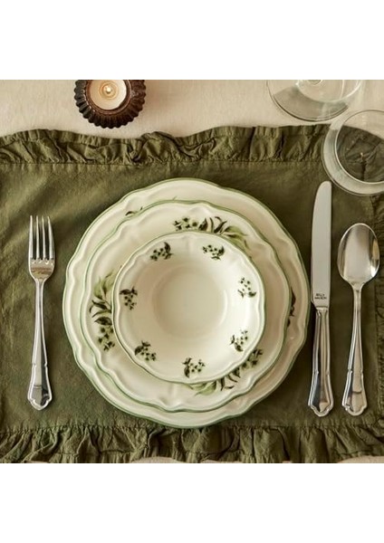 Julia 24 Parça 6 Kişilik Yemek Takımı Yeşil modelleri