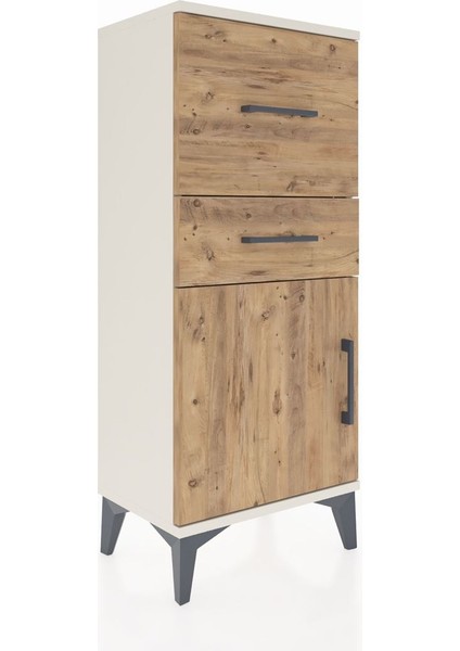 Arges Komodin Tek Raflı 2 Çekmeceli Tek Kapaklı 44X30X106 Aytaşı-Çam fiyatları