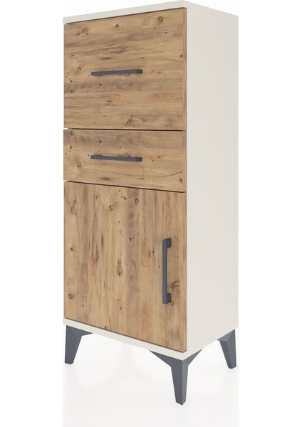 Arges Komodin Tek Raflı 2 Çekmeceli Tek Kapaklı 44X30X106 Aytaşı-Çam modelleri