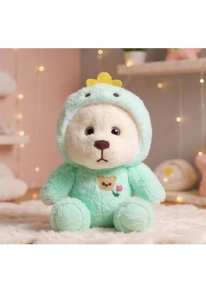 Şapkalı Peluş Ayıcık | Yumuşacık Uyku Arkadaşı, 35 Cm, Mint Yeşili | Çocuklar Için Doğum Günü Hediyesi | Ce Sertifikalı | Dinazor Kıyafeti Giyen Pufi Ayıcık modelleri