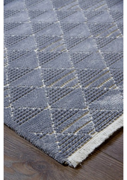 Galvez Modern Mavi Yıkanabilir Polyester,pamuk Makine Halısı fiyatları