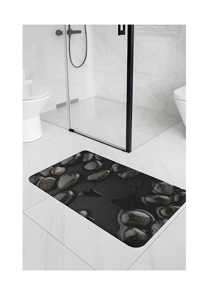 3D Desenli Iç Dış Mekan Kullanıma Uygun Kaymaz Su Emici Üç Katmanlı Abdest Paspası Paspası ( Taş) fiyatları