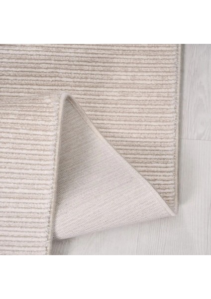 Burano Çizgili Bej Akrilik Makine Halısı modelleri