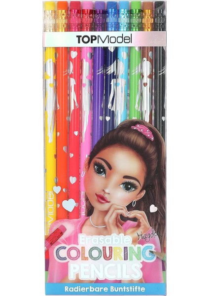 12219 - Silgili Renkli, 10 Parlak Renkte 10, Silgi Topper, ve Okul Için Ideal