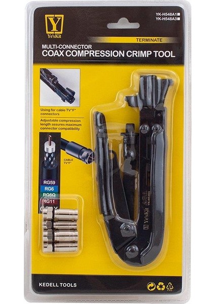 kit YK-H548A1 RG11 30.5-36MM/R59-RG6 15.5-21.3mm Sıkma Pensesi fiyatları