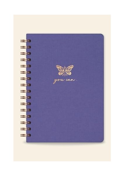 A5 Spiralli Sert Kapak Çizgili Tarihsiz Not Defteri Lila modelleri