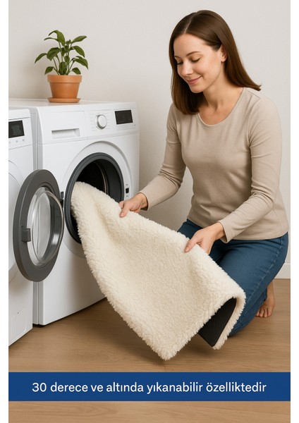 Yuvarlak Papatya Şekilli Ikili Banyo Paspası 80X80 ve 60X60, Yumuşak ve Soft Dokunuşlu indirimleri