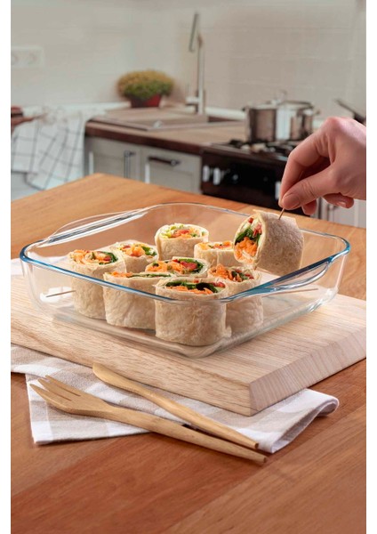 Borcam Küçük Kare Fırın Kabı 1040 cc