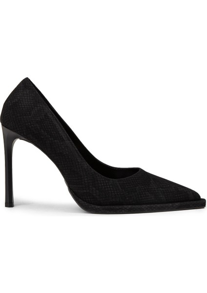 Kadın Siyah Stiletto Topuklu Ayakkabı - K1251ZSYHC01