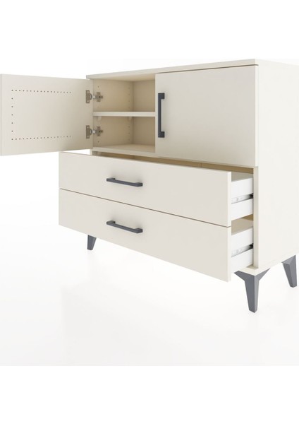 Arges Şifonyer 2 Raflı 2 Çekmeceli 2 Kapaklı 88X30X80 Aytaşı-Aytaşı fırsatları