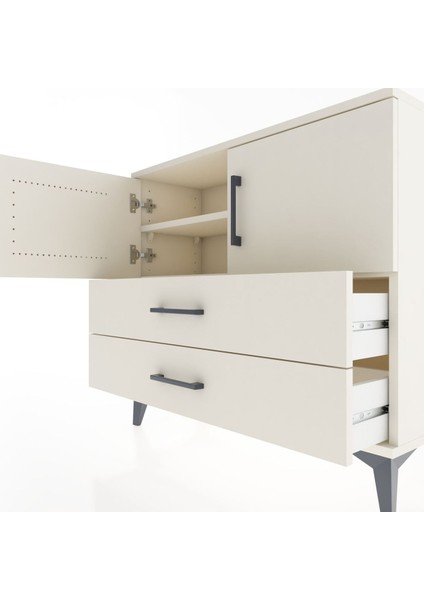 Arges Şifonyer 2 Raflı 2 Çekmeceli 2 Kapaklı 88X30X80 Aytaşı-Aytaşı indirimleri