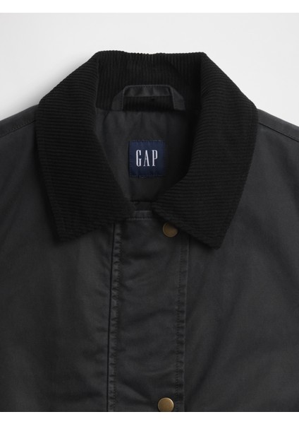 Kadın Siyah Waxed Canvas Barn Yelek modelleri