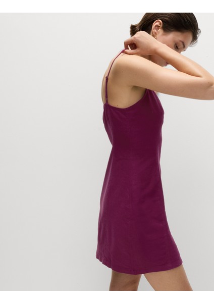 Keten Karışımlı Mini Shift Elbise modelleri