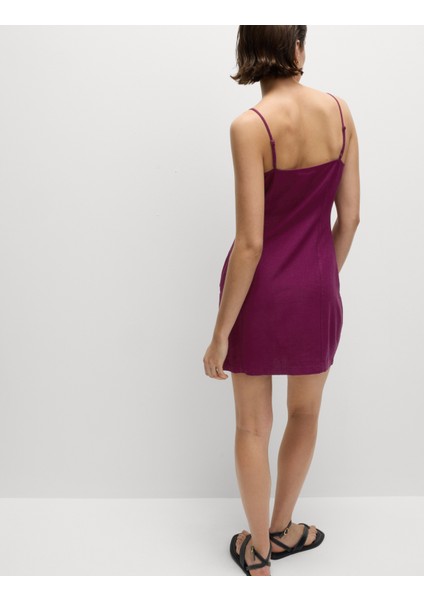 Keten Karışımlı Mini Shift Elbise indirimleri