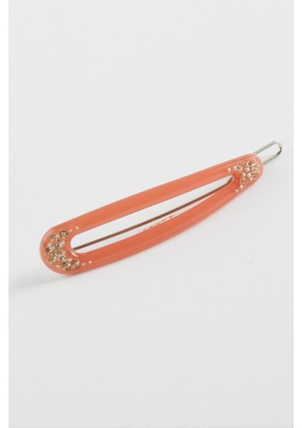 Oval Taşlı Klipsli Toka