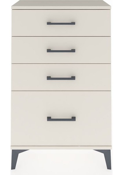 Arges Komodin 4 Çekmeceli 60X30X96 Aytaşı-Aytaşı