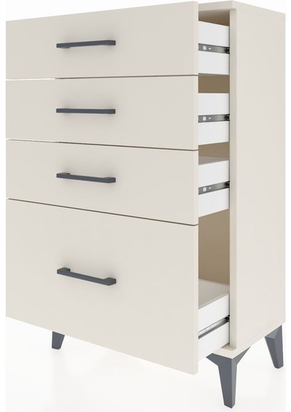 Arges Komodin 4 Çekmeceli 60X30X96 Aytaşı-Aytaşı fırsatları