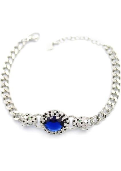 Zirkon Taşlı Leopar Bileklik - Gümüş fiyatları