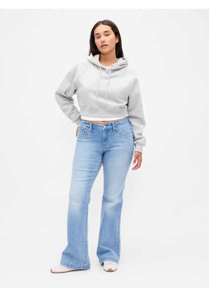 Kadın Açık Mavi Curvy Low Rise Long & Lean Jean Pantolon