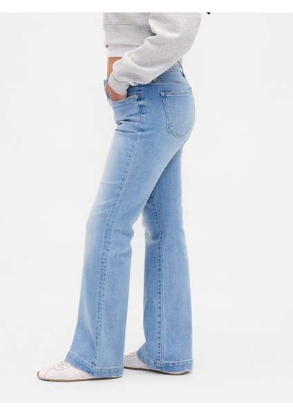 Kadın Açık Mavi Curvy Low Rise Long & Lean Jean Pantolon
