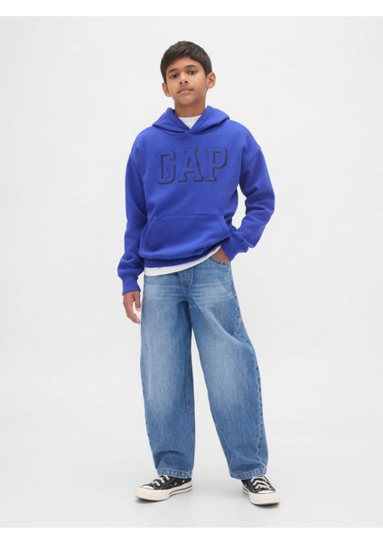 Erkek Çocuk Mavi Relaxed Gap Logo Sweatshirt modelleri
