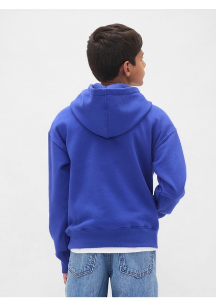 Erkek Çocuk Mavi Relaxed Gap Logo Sweatshirt fırsatları