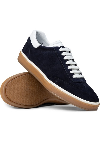Erkek Lacivert Hakiki Süet Sneaker Ayakkabı - 01997MLCVC03 modelleri