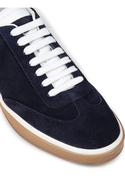 Erkek Lacivert Hakiki Süet Sneaker Ayakkabı - 01997MLCVC03 indirimleri