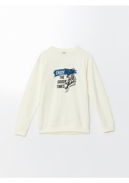 Yeni Sezon Bisiklet Yaka Erkek Çocuk Sweatshirt modelleri
