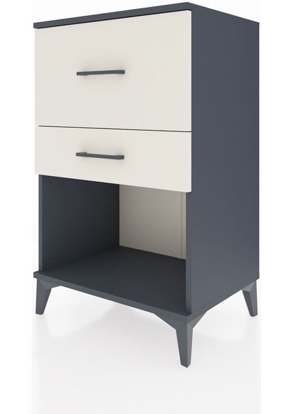 Hyperion Komodin 2 Çekmeceli 60X44X96 Antrasit-Aytaşı modelleri