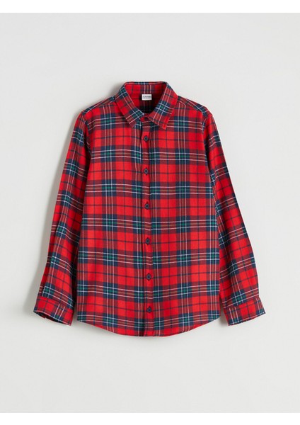 Yeni Sezon Ekose Uzun Kollu Erkek Çocuk Gömlek