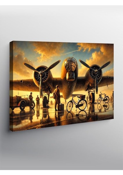 Kanvas Tablo Steampunk Uçak Macerası YTCNVS501139, 100 x 140
