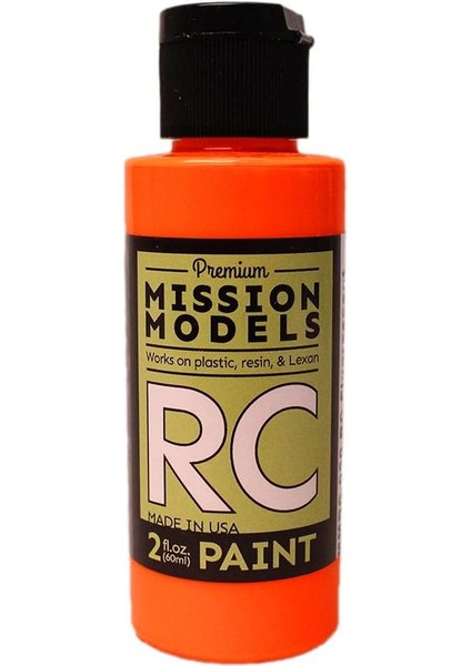 Models MMRC-050 Su Bazlı Rc, 2 Oz Şişe, Yarış Parlak Turuncu